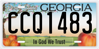 GA license plate CCQ1483