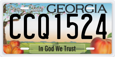 GA license plate CCQ1524