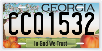 GA license plate CCQ1532