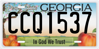 GA license plate CCQ1537