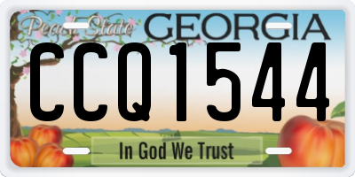 GA license plate CCQ1544