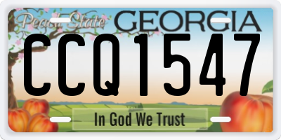 GA license plate CCQ1547