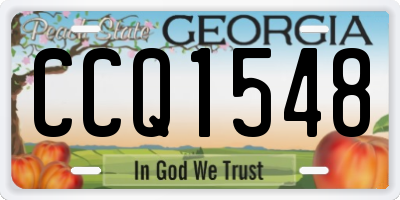GA license plate CCQ1548