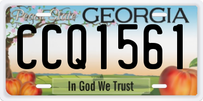 GA license plate CCQ1561