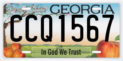 GA license plate CCQ1567