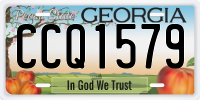GA license plate CCQ1579