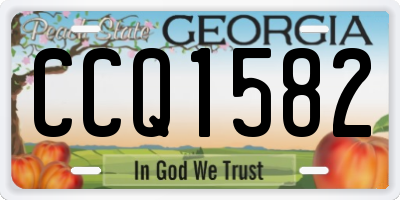 GA license plate CCQ1582