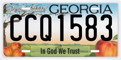 GA license plate CCQ1583