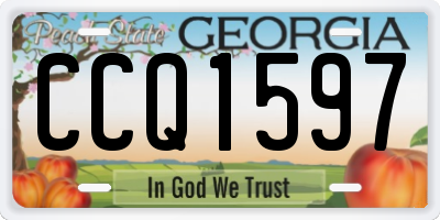 GA license plate CCQ1597