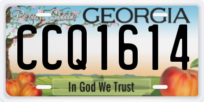 GA license plate CCQ1614