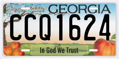 GA license plate CCQ1624
