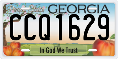 GA license plate CCQ1629