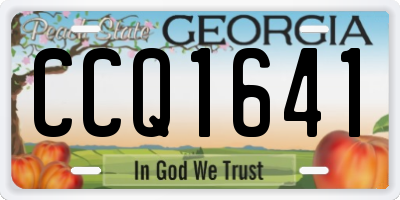 GA license plate CCQ1641