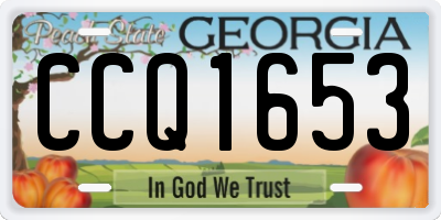 GA license plate CCQ1653