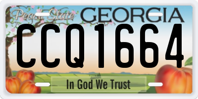 GA license plate CCQ1664
