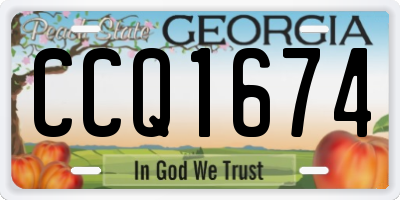 GA license plate CCQ1674