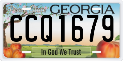 GA license plate CCQ1679