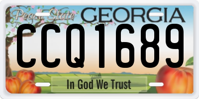 GA license plate CCQ1689