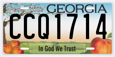 GA license plate CCQ1714