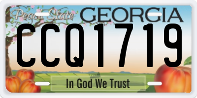 GA license plate CCQ1719