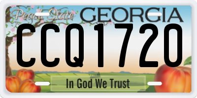 GA license plate CCQ1720