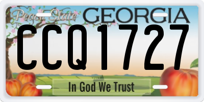 GA license plate CCQ1727