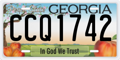 GA license plate CCQ1742