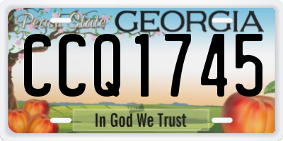 GA license plate CCQ1745