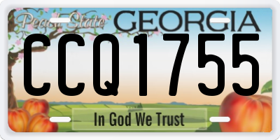 GA license plate CCQ1755