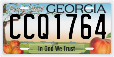 GA license plate CCQ1764