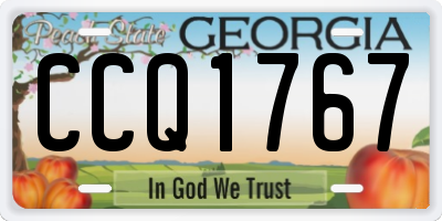 GA license plate CCQ1767