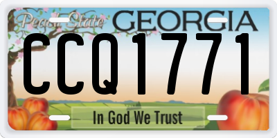 GA license plate CCQ1771