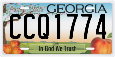 GA license plate CCQ1774