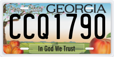 GA license plate CCQ1790