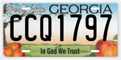 GA license plate CCQ1797