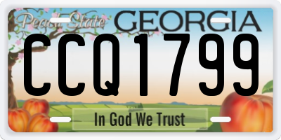 GA license plate CCQ1799