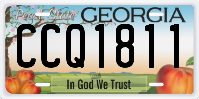 GA license plate CCQ1811