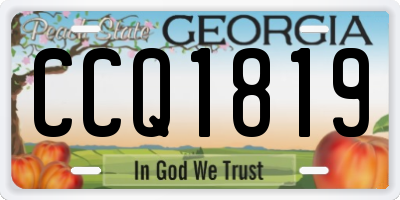GA license plate CCQ1819