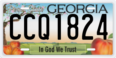 GA license plate CCQ1824