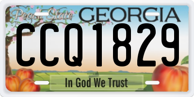 GA license plate CCQ1829