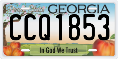 GA license plate CCQ1853