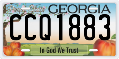 GA license plate CCQ1883