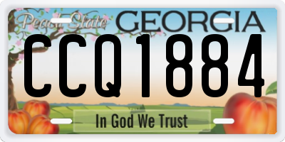 GA license plate CCQ1884