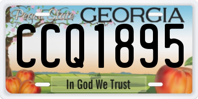 GA license plate CCQ1895