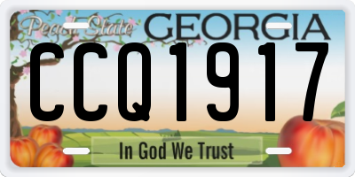 GA license plate CCQ1917