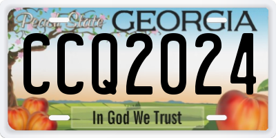 GA license plate CCQ2024