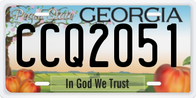 GA license plate CCQ2051