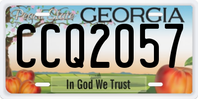 GA license plate CCQ2057