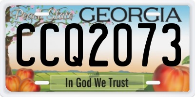 GA license plate CCQ2073