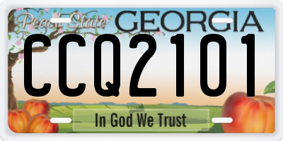 GA license plate CCQ2101